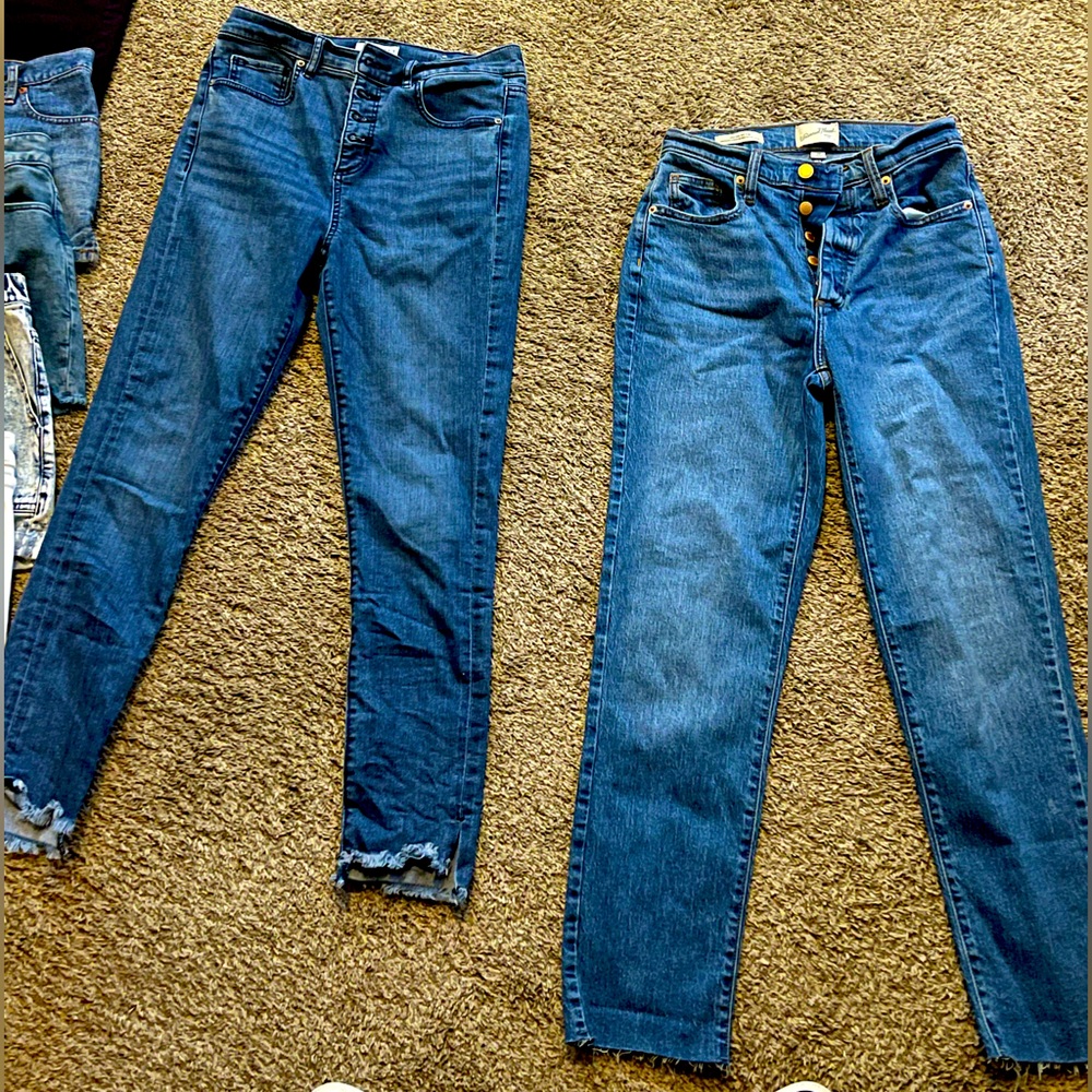 2 pairs of high rise skinny jeans bundle (universal thread size 4 LOFT size 2)